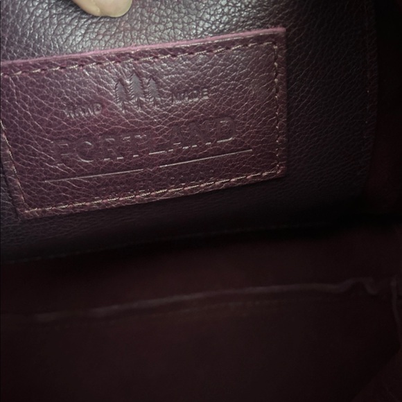 PORTLAND LEATHER purple bucket bag - Picture 4 of 5